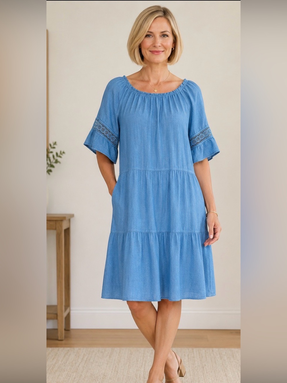 Terzo Millennio Blue Cotton Dress
